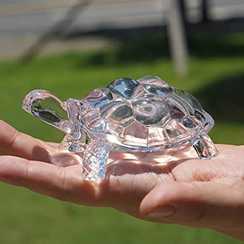 ✨ Crystal Turtle Ornament – A Sparkling Symbol of Luck & Harmony