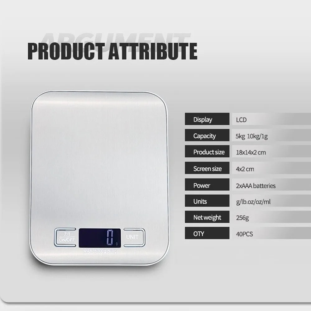 Digital Precision Kitchen Scale – 5kg Capacity with 1g Accuracy & LED Display