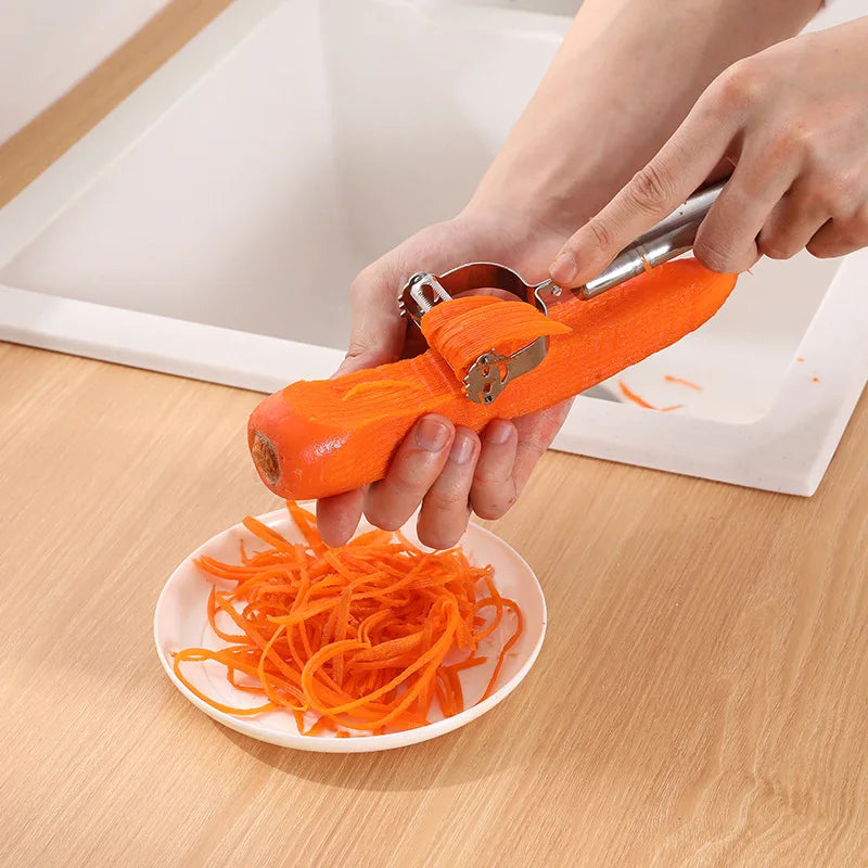Stainless Steel Multi-Purpose Vegetable Peeler & Julienne Slicer