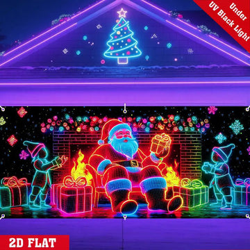 📢📢50% OFF🎅UV-Reactive Christmas Banner for Garage Doors